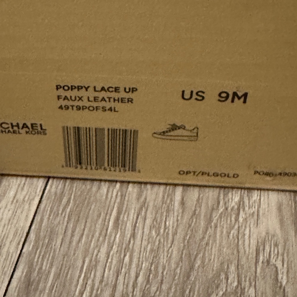 Michael kors brand new poppy lace up tennis shoes white size 9 - Picture 5 of 6